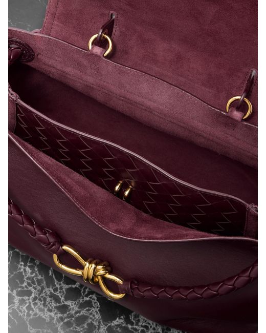 Sac À Main En Cuir Intrecciato Ciao Ciao Medium Bottega Veneta en coloris Red