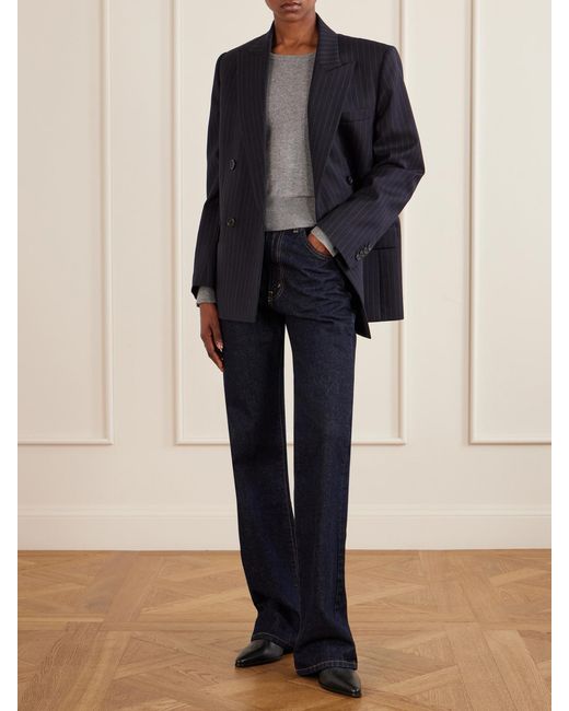 Nili Lotan Blue Leston Wool-Blend Blazer