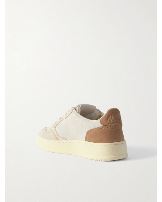 Autry Natural Medalist Low Color-Block Suede Sneakers