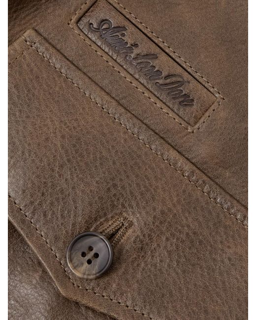 Aimé Leon Dore Brown Leather Jacket