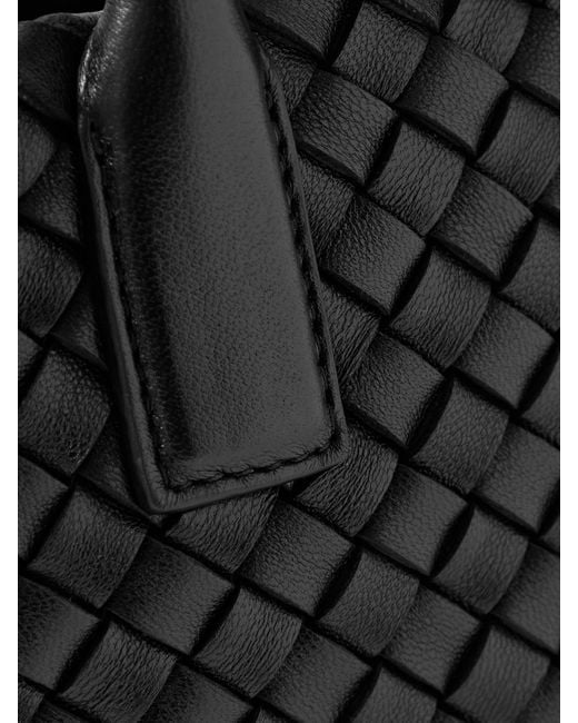 Bottega Veneta Black Cabat Mini Intrecciato Leather Tote