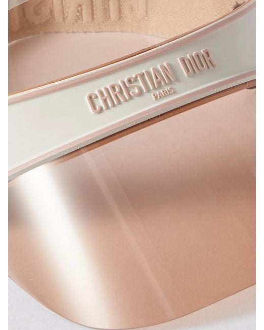 Dior Natural Diorclub V1U Perspex And Cotton-Blend Jacquard Visor