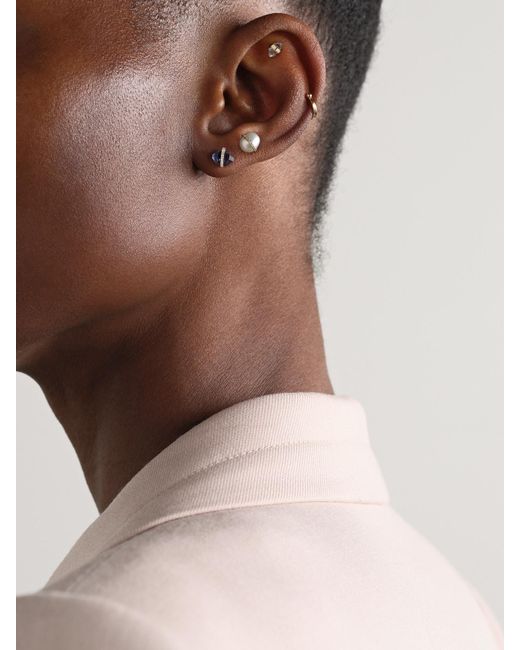 Melissa Joy Manning Natural 14-Karat Recycled, Iolite And Herkimer Diamond Earrings