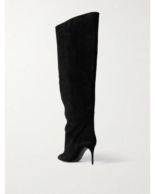 Alaïa Black Suede Over-The-Knee Boots