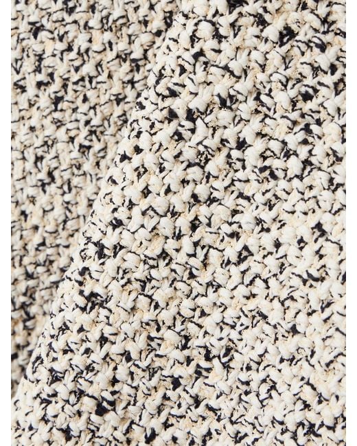 LIBEROWE Natural Bouclé-Knit Mini Dress