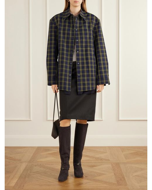 JENNIFER CHAMANDI Brown Samuele 85 Suede Knee-High Boots