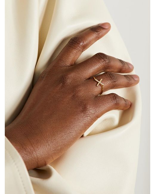 Melissa Joy Manning Natural X Marks The Spot 14-Karat Recycled Diamond Ring