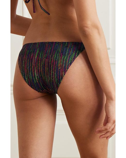 Eres Pink Reflet Printed Bikini Briefs