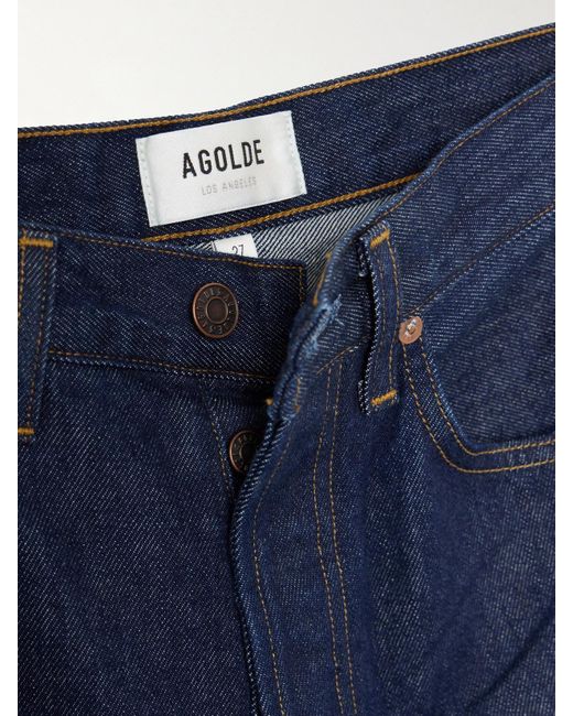 Agolde Blue Kelly Mid-Rise Straight-Leg Jeans