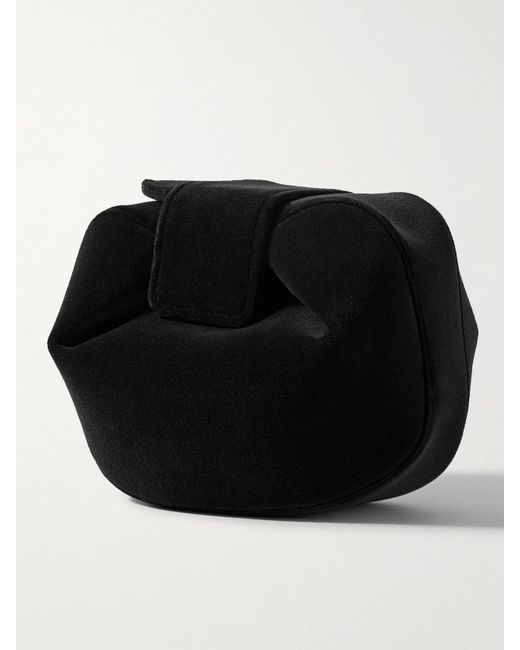Gabriela Hearst Black Soft Demi Velvet Clutch