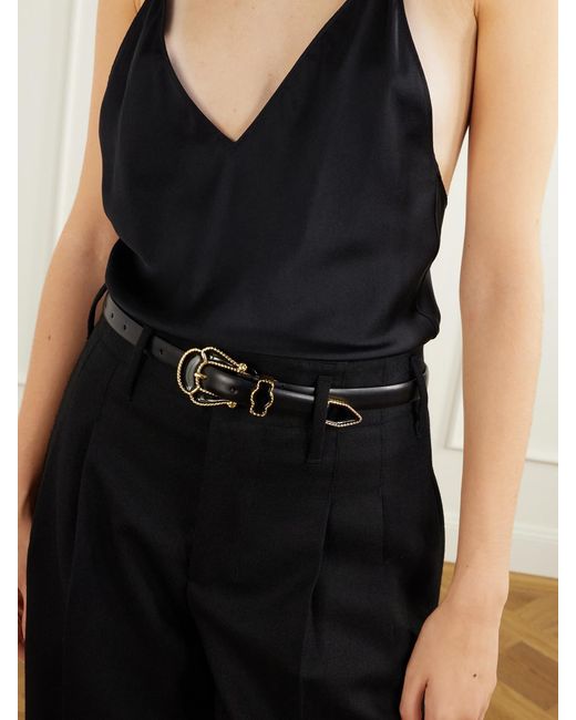 DEHANCHE White Santo Enamel Leather Belt