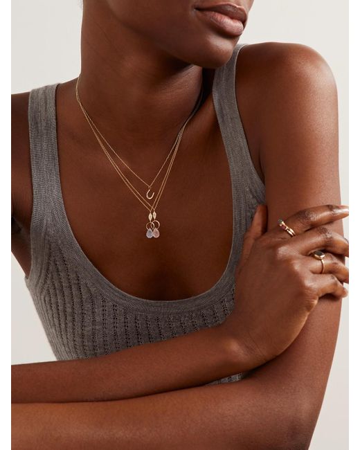 Melissa Joy Manning Natural 14-Karat Recycled, Rose Quartz And Diamond Necklace
