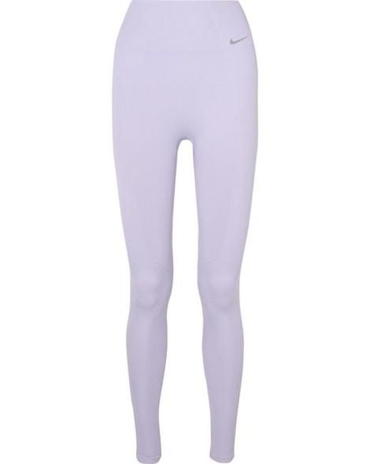 Nike Nike Yoga Dri-fit Power Seamless leggings With Small Logo in Purple