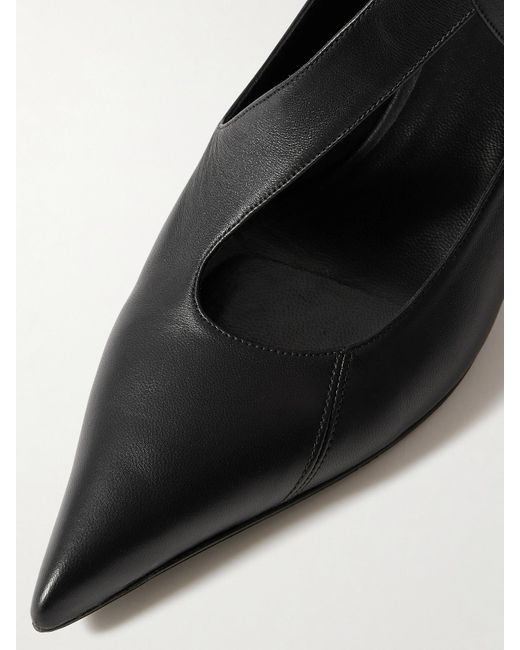 Khaite Black Sloan Leather Pumps