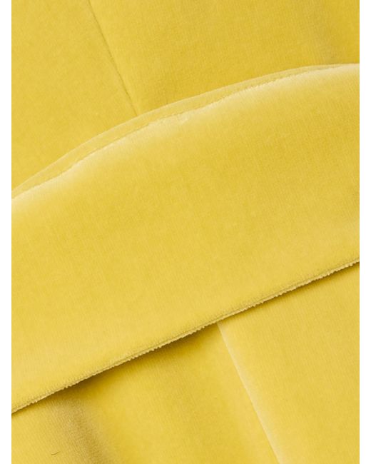 J.W. Anderson Yellow Cotton-Velvet Midi Dress
