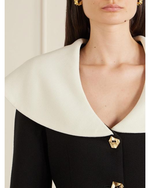 Violante Nessi Black Manuela Embellished Wool Jacket
