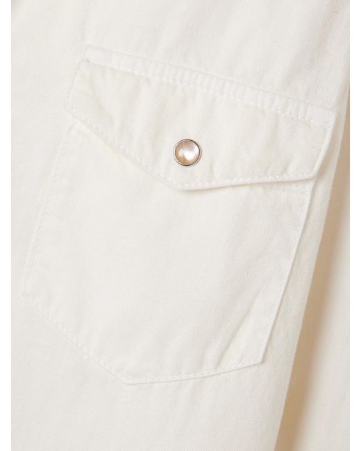 Nili Lotan Natural Travis Denim Shirt
