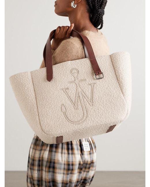 J.W. Anderson Natural Belt Tote Aus Filz Mit Lederbesätzen Und Stickerei