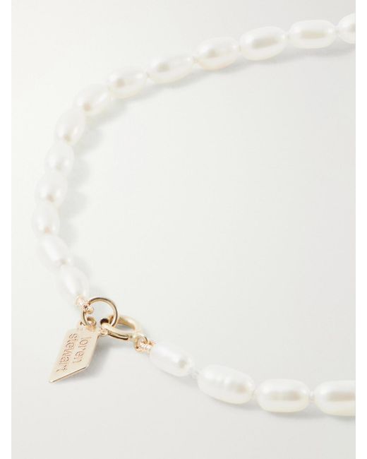 Loren Stewart Natural Freshwater Rice Pearl 14Kt Anklet