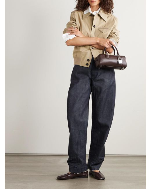 Jil Sander Blue Mid-Rise Barrel-Leg Jeans