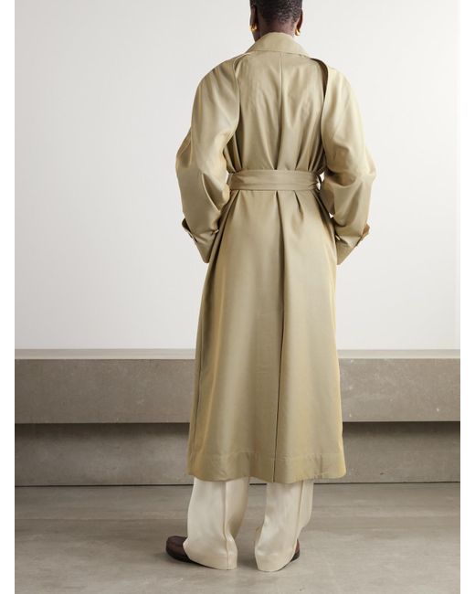 Frankie Shop Natural Astoria Cutout Tencel Lyocell-Blend Trench Coat