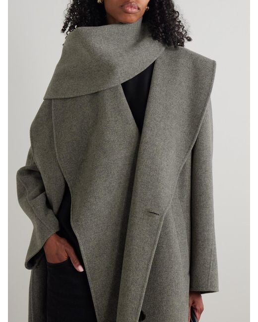 Rohe Gray Doppelreihiger Mantel Aus Einer Woll-Kaschmirmischung