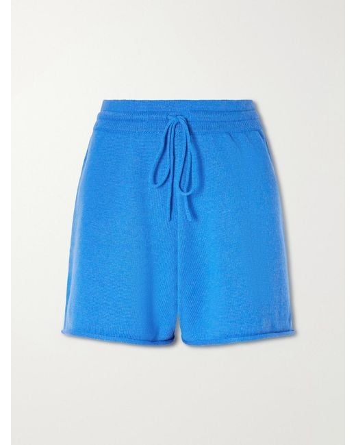 Calle Del Mar Blue Knitted Cashmere Shorts