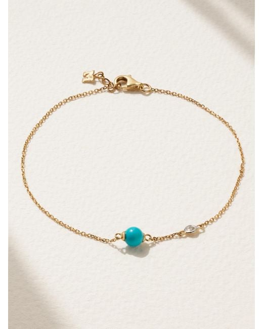Mateo Natural Dot 14-Karat, And Diamond Bracelet
