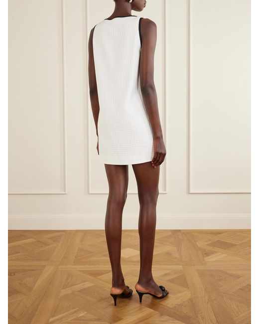 Valentino Garavani Natural Canestrello Cotton-Tweed Mini Dress