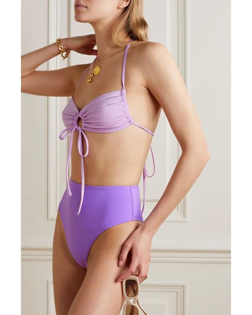 Bondi Born Purple Gia Bikini-Oberteil Mit Cut-Out