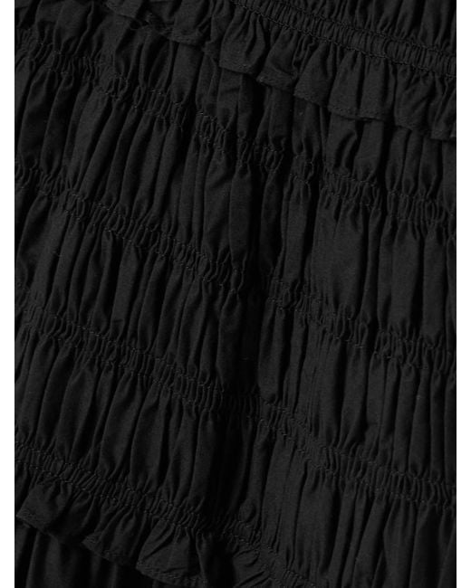 Doen Black Marianne Midikleid Aus Biobaumwollpopeline Mit Raffungen