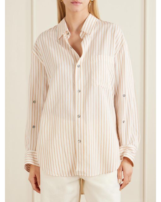 Citizens of Humanity Natural Kayla Checked Cotton-Poplin Shirt