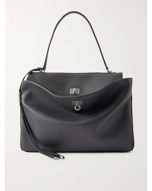 Balenciaga Black Rodeo Medium Leather Shoulder Bag