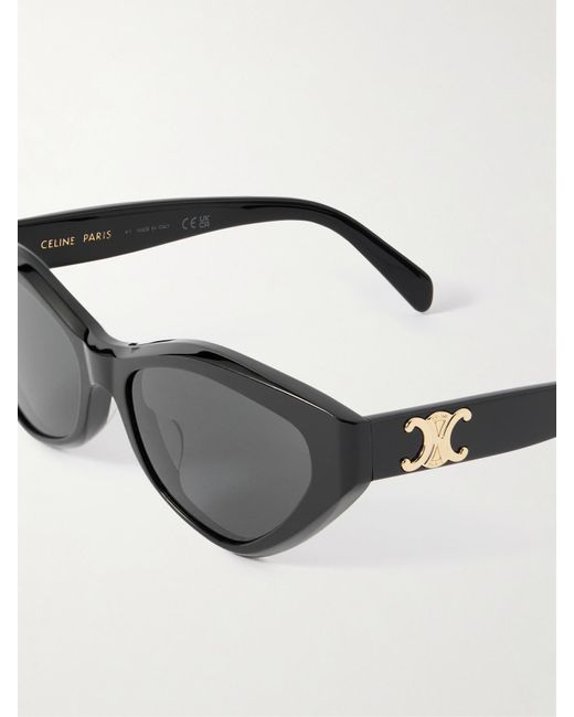 Céline Gray Triomphe Cat-Eye Acetate Sunglasses