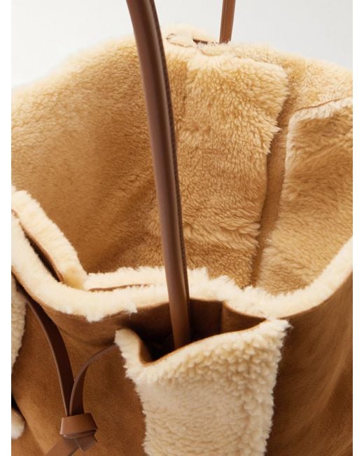 Gabriela Hearst Natural Marija Shearling Tote