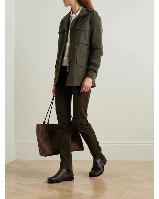 James Purdey & Sons Green Chillingham Jacke Aus Shell Mit Einsätzen Aus Wolle