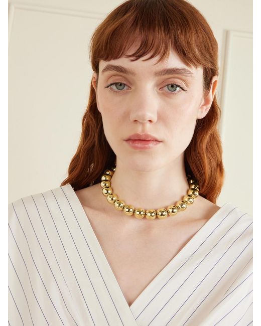 Marie Lichtenberg Metallic Grain D'Or 18-Karat Necklace