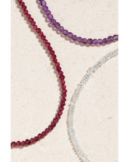 JIA JIA Natural Net Sustain Birthstone 14-Karat Beaded Necklace