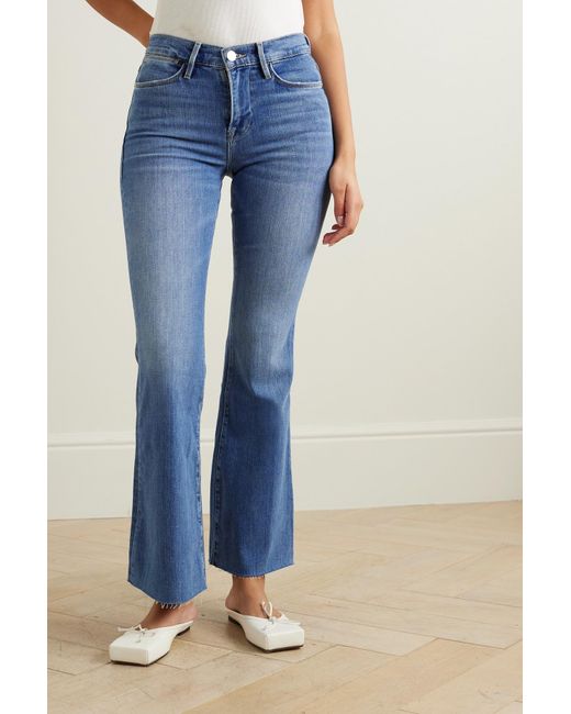 SPANX Ankle cropped high-rise straight-leg jeans
