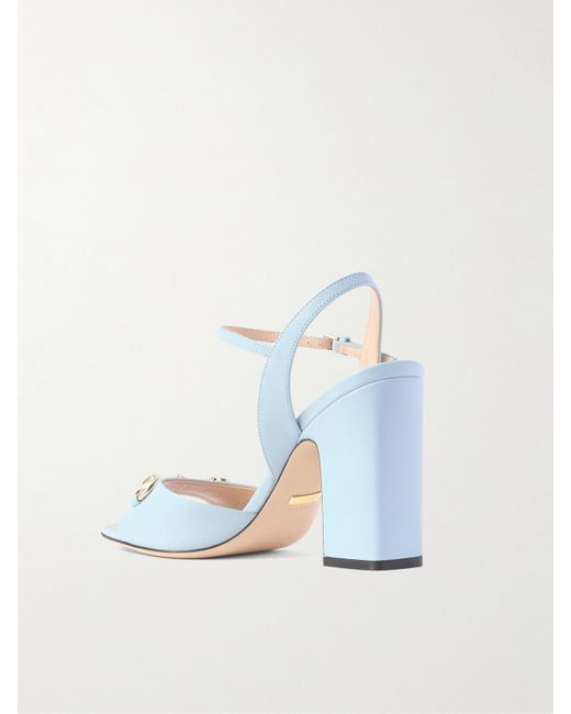 Gucci Blue Horsebit Sandal, Leather
