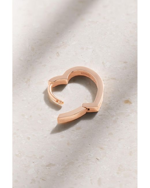 Boucle D'Oreille Unique En Or Rose 18 Carats (750/1000) Antifer Heart Small Repossi en coloris Natural