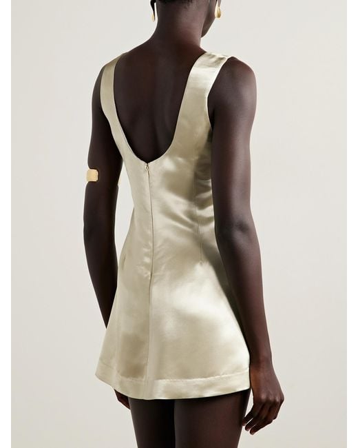 Kallmeyer Natural Eloise Satin Mini Dress