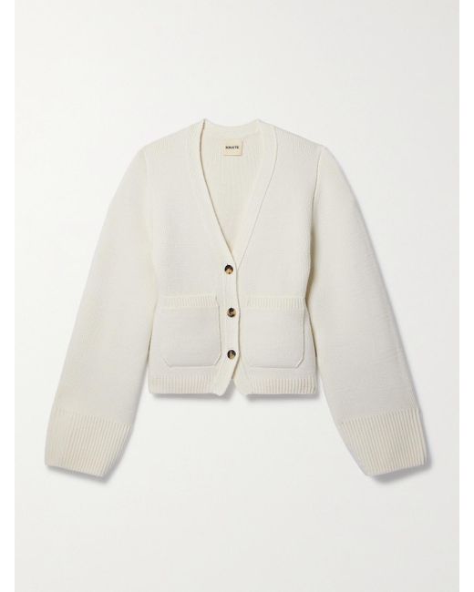 Khaite Natural Scarlet Cashmere Cardigan