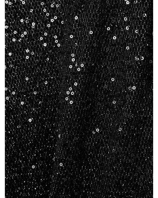 Proenza Schouler Black Marlowe Embellished Metallic Knitted Midi Dress