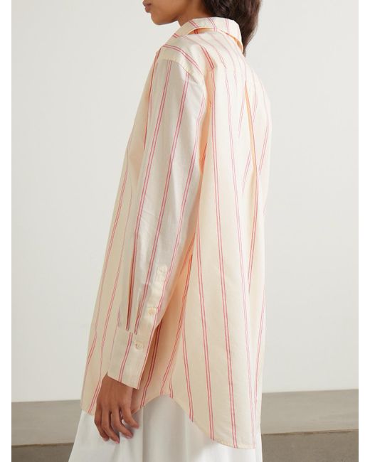 Totême Natural Striped Cotton And Silk-Blend Shirt