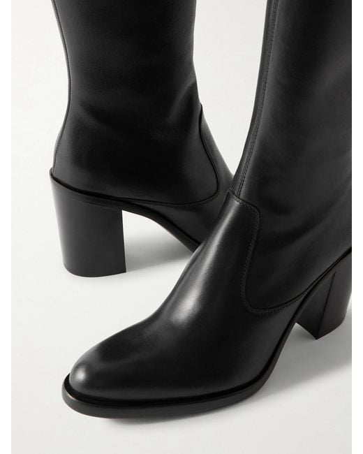 Chloé Black Phoenix Leather Knee Boots