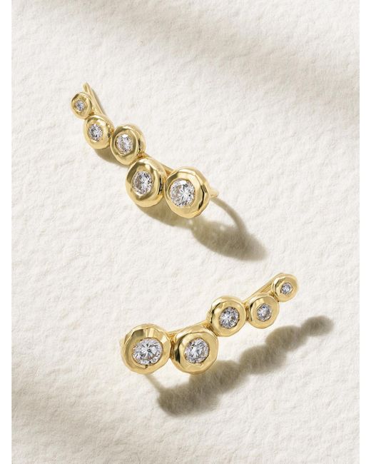 Octavia Elizabeth Natural Nesting Gem 18-Karat Recycled Diamond Earrings