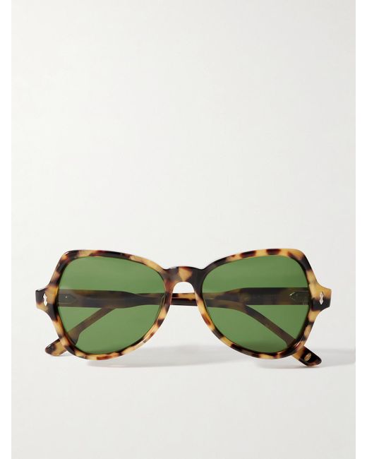 Jacques Marie Mage Green Candy D-Frame Acetate Sunglasses