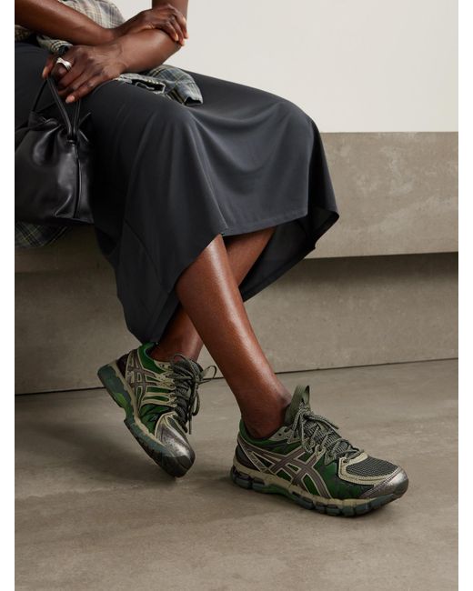Asics Green Kiko Curation Ub10-S Gel-Kayano 20 Sneakers Aus Mesh Mit Gummibesätzen