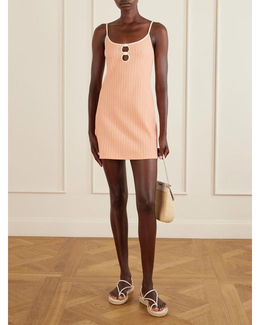 Eres Pink Vitality Cut-Out Jacquard Coverup